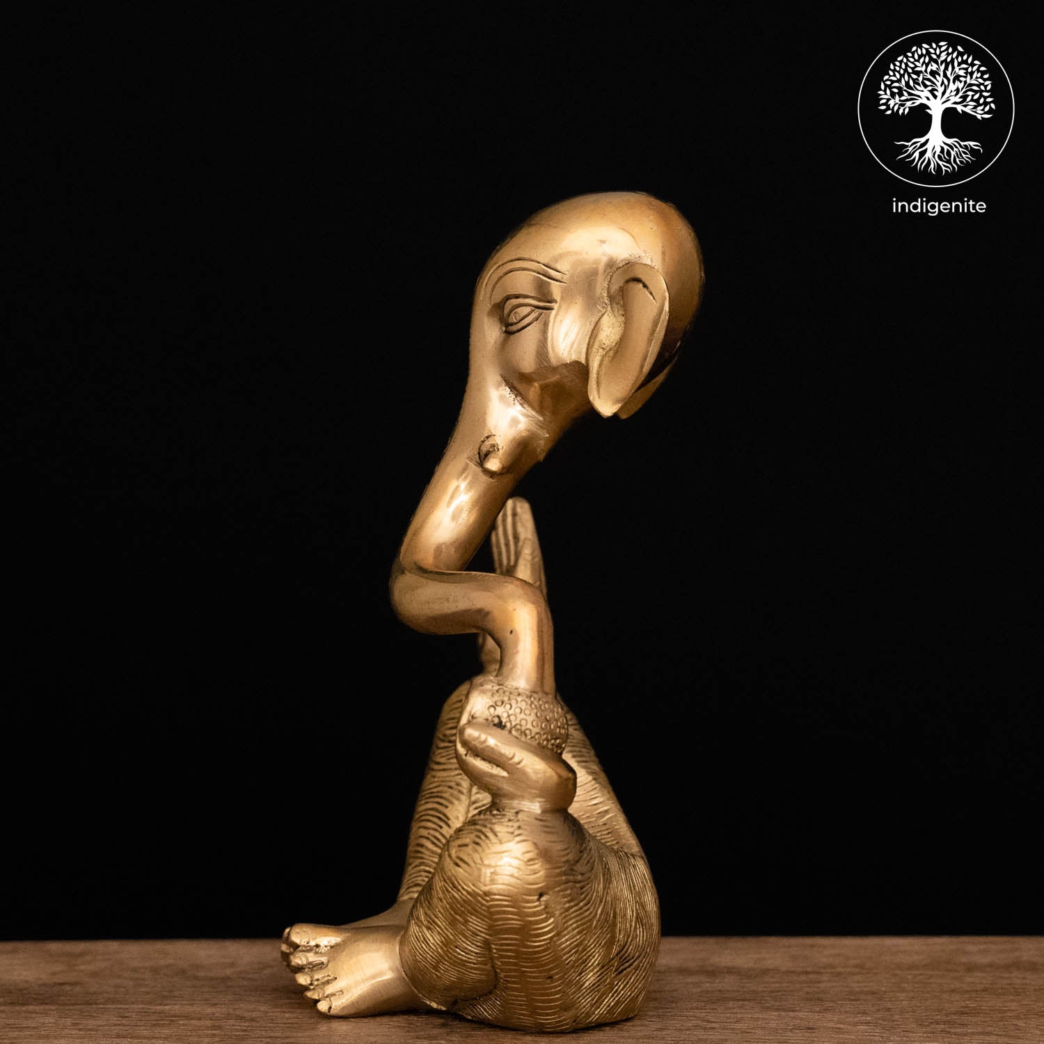 Modern Lord Ganesh Idol - Brass Statue | 8 Inch