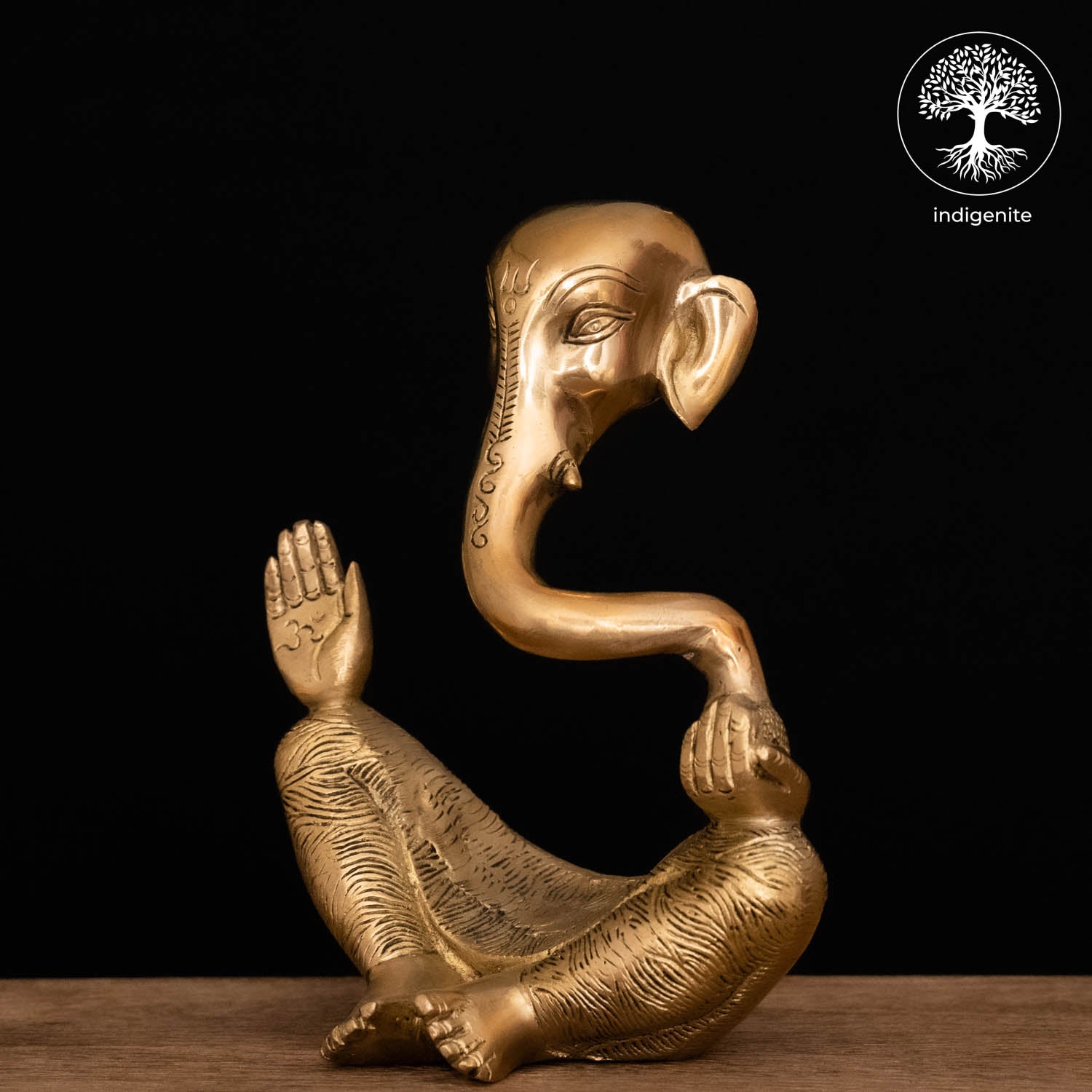 Modern Lord Ganesh Idol - Brass Statue | 8 Inch