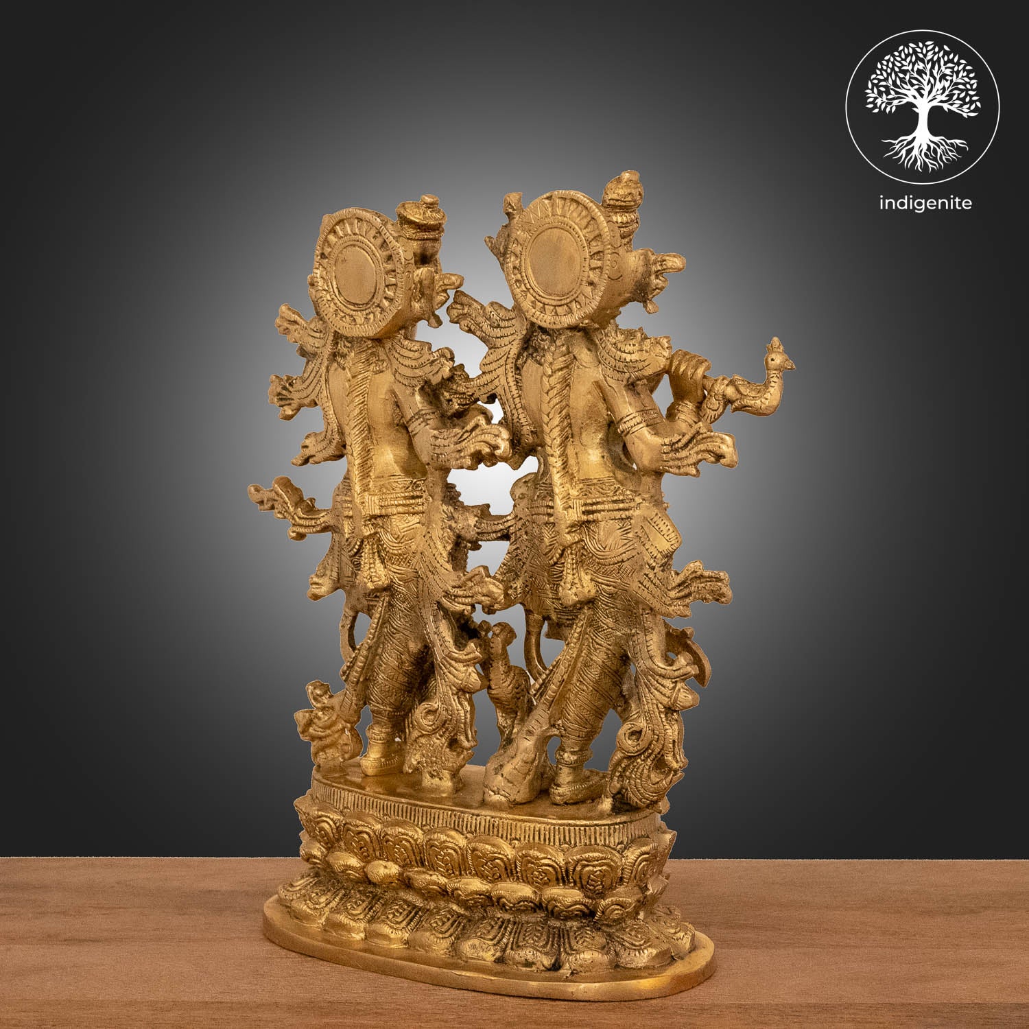 Radha Krishna Idols with Base - Brass Statue