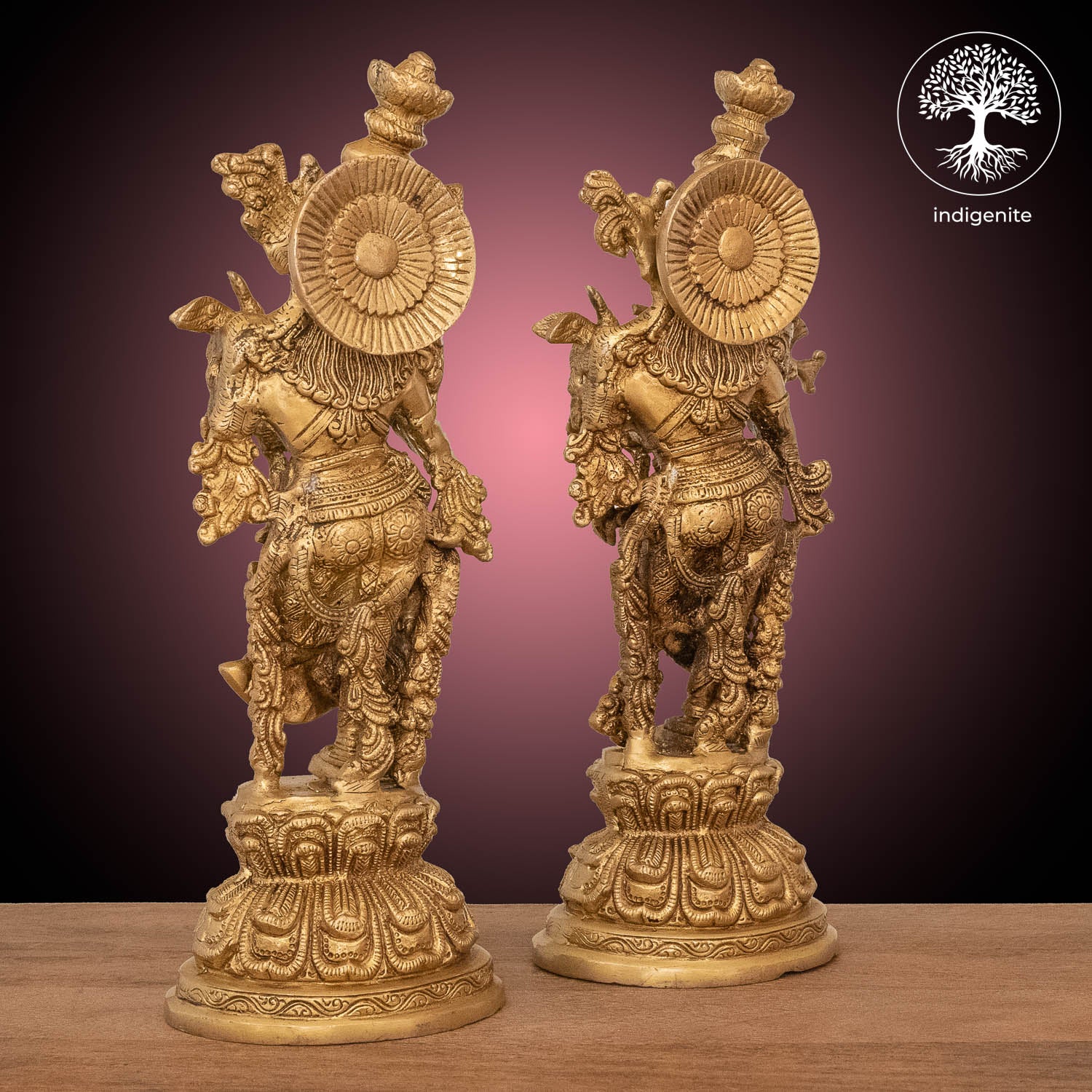 Radha Krishna Pair - Brass Statue