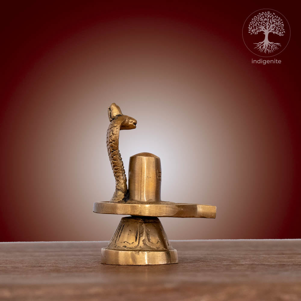 Small Shivling with Sheshnag - Shiv Lingam Sculpture