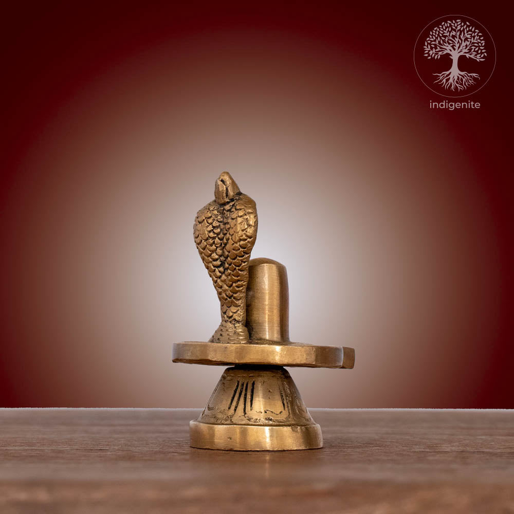 Small Shivling with Sheshnag - Shiv Lingam Sculpture