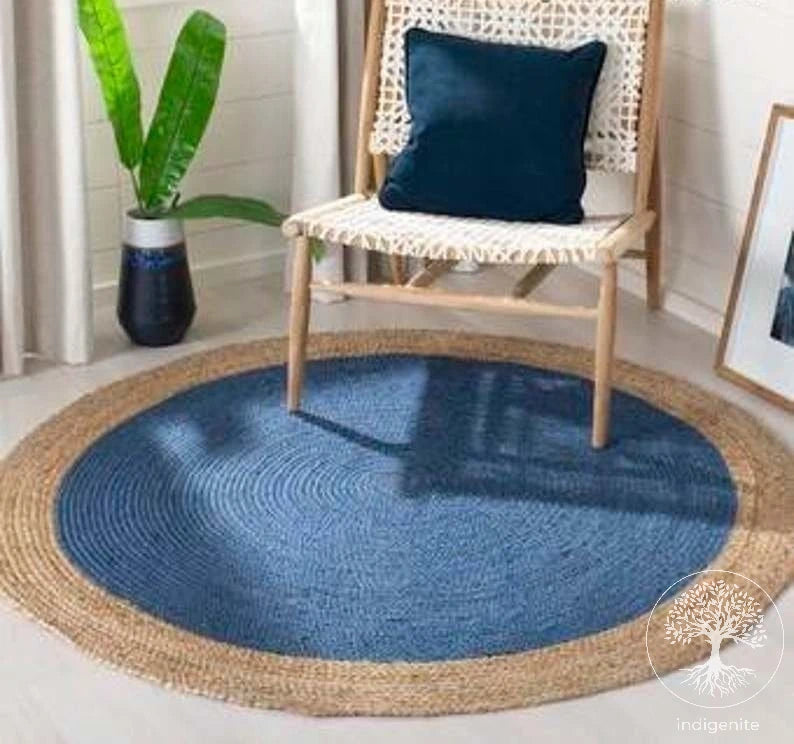 Blue Lagoon - Jute Braided Rugs
