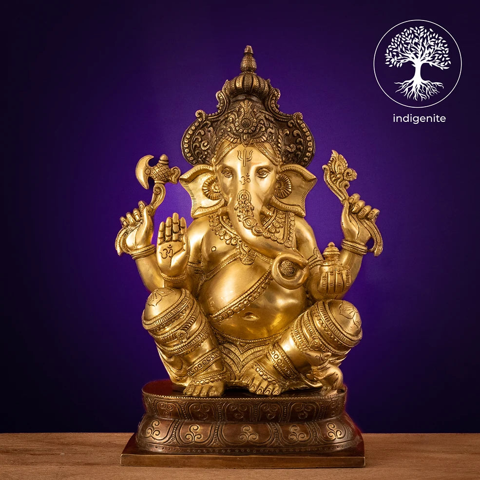 Lord Ganesh Idol - Brass Statue