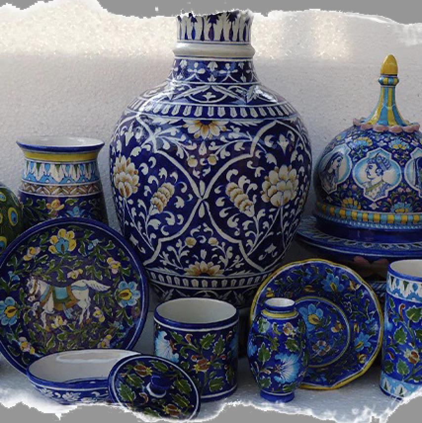 Buy Jaipur Blue Pottery Indian Handicraft Indigenite