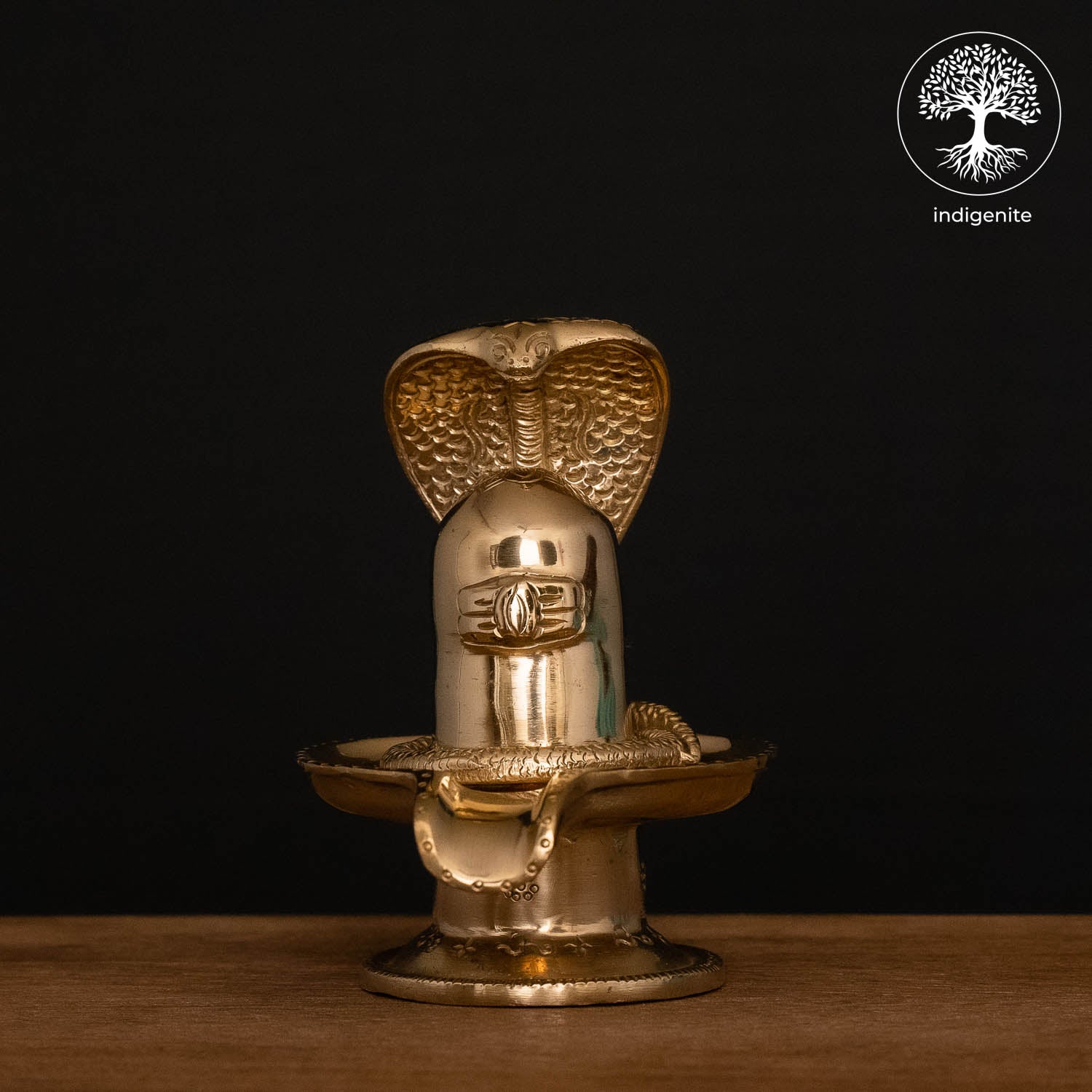 Brass Shivling with Sheshnag - Shiv Lingam Sculpture