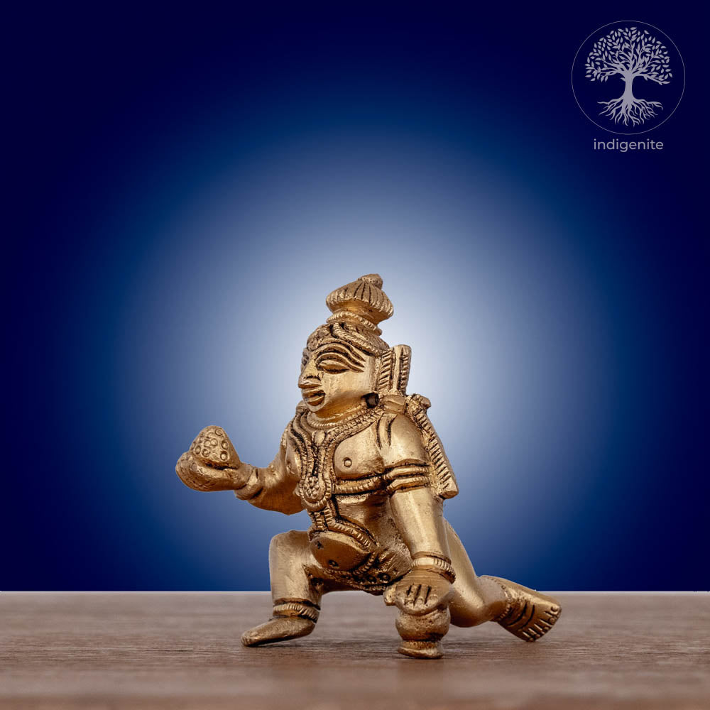 Bal Krishna Idol - Brass Statue