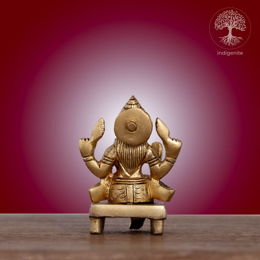 Goddess Laxmi on Chowki - Brass Statue