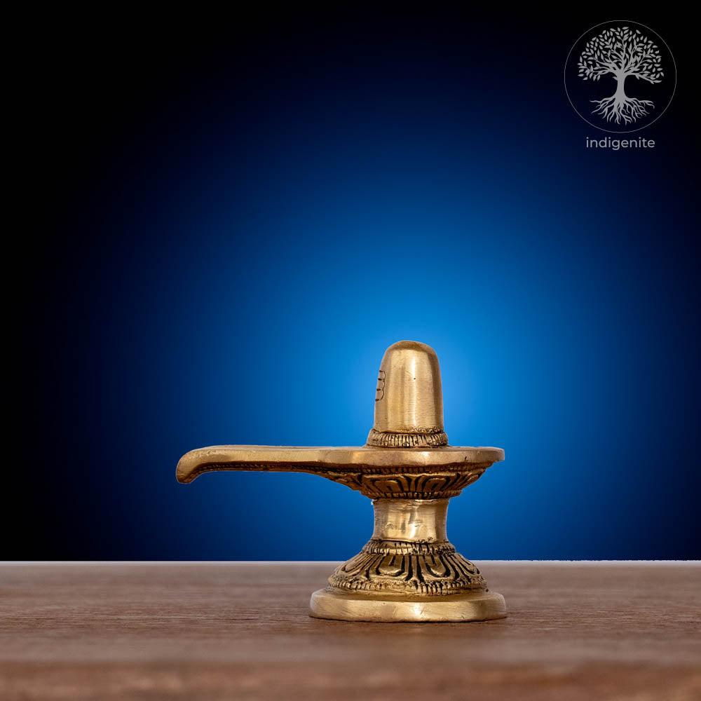 Small Brass Shivling - Shiv Lingam Sculpture