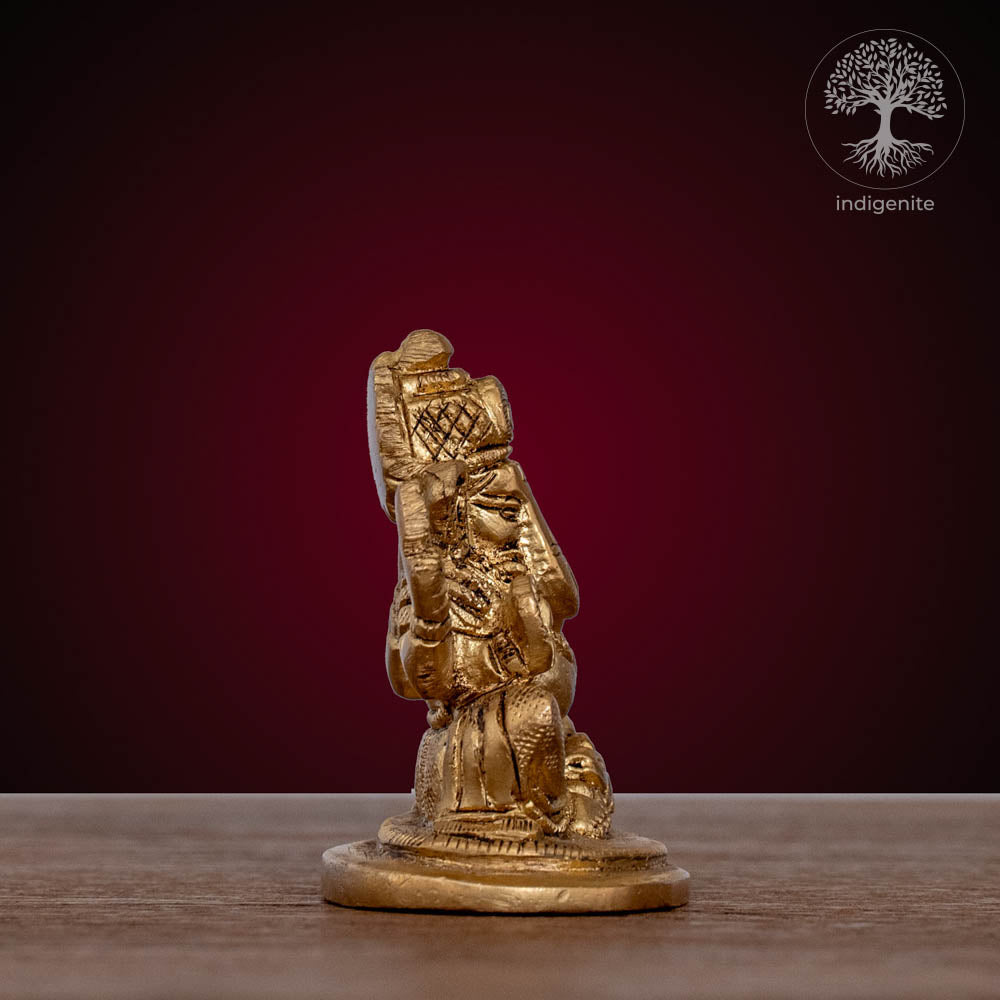 Lord Ganesh Idol | 2.75 Inch - Brass Statue