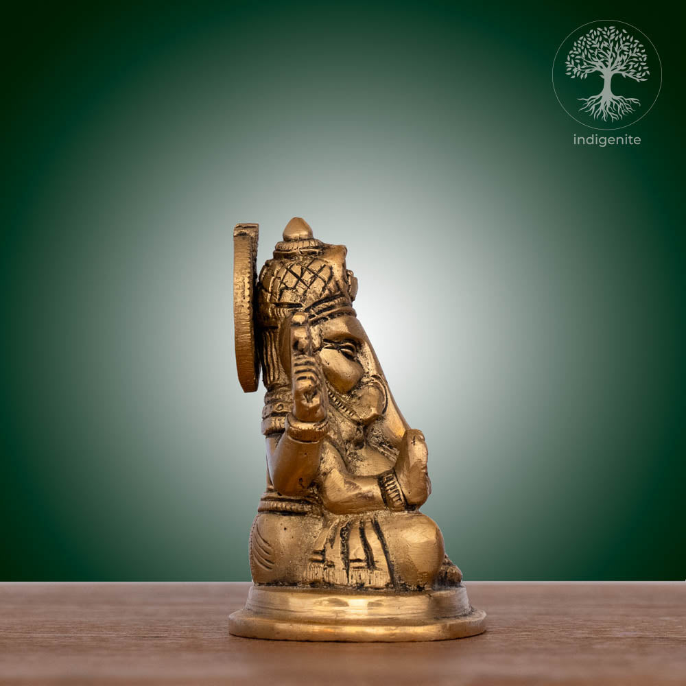 Lord Ganesh Idol | 3.5 Inch - Brass Statue