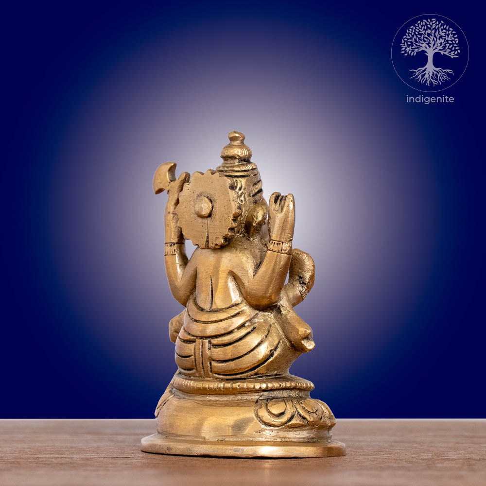 Lord Ganesh Idol | 3.25 Inch - Brass Statue