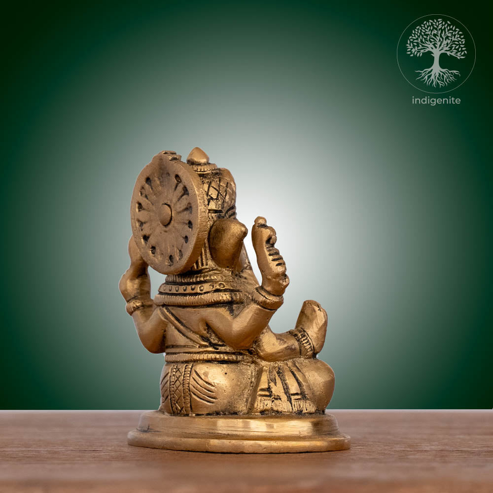 Lord Ganesh Idol | 3.5 Inch - Brass Statue