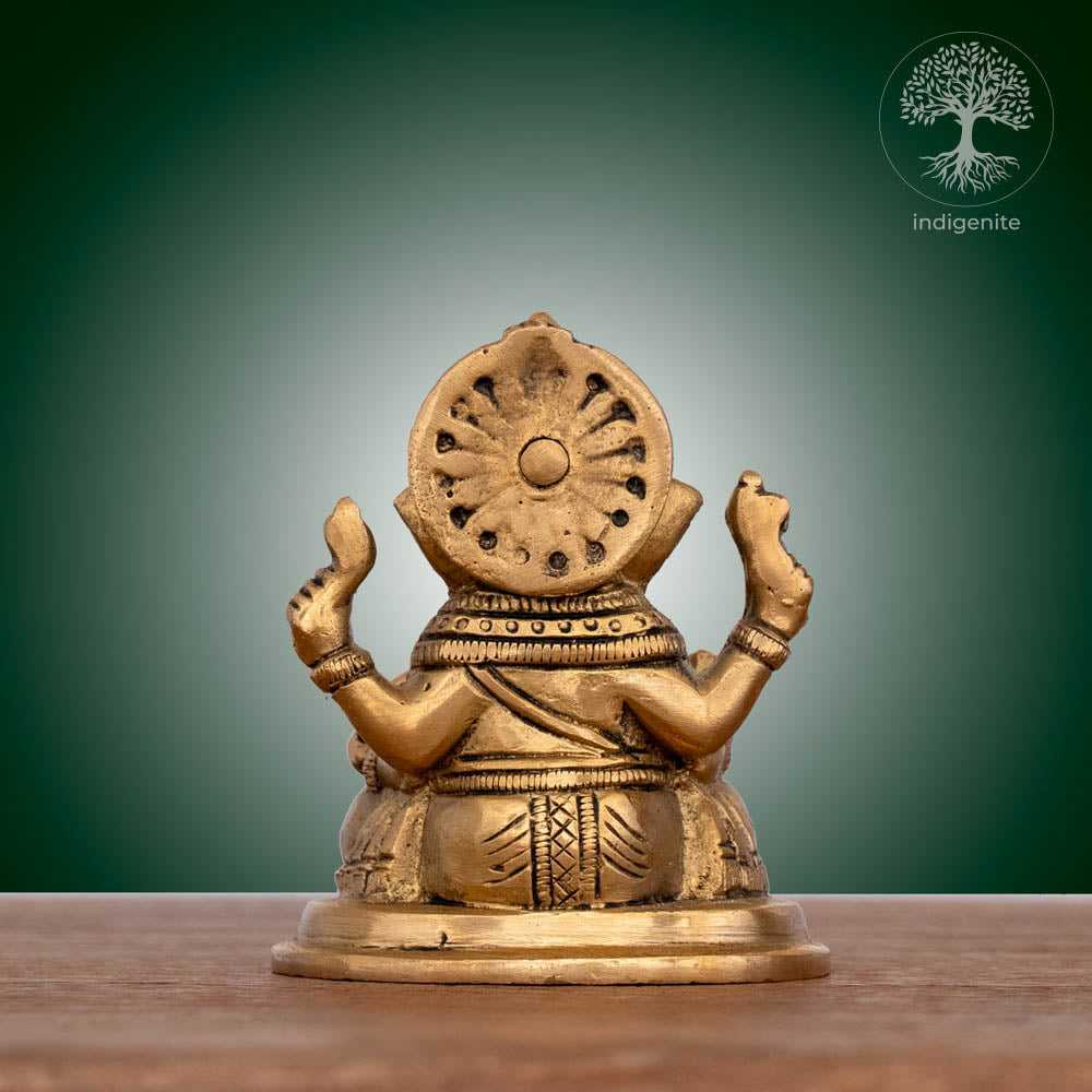 Lord Ganesh Idol | 3.5 Inch - Brass Statue