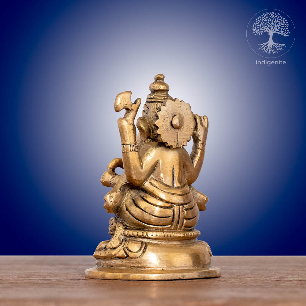 Lord Ganesh Idol | 3.25 Inch - Brass Statue