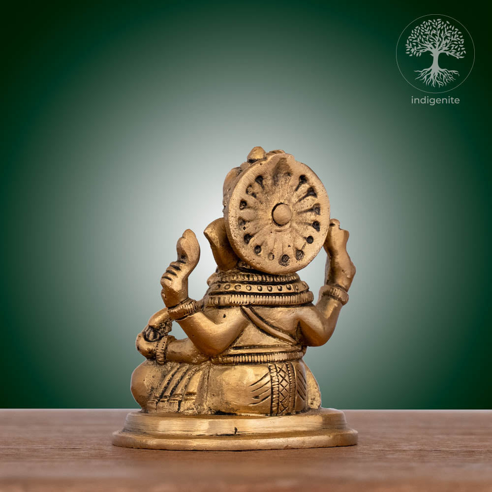 Lord Ganesh Idol | 3.5 Inch - Brass Statue