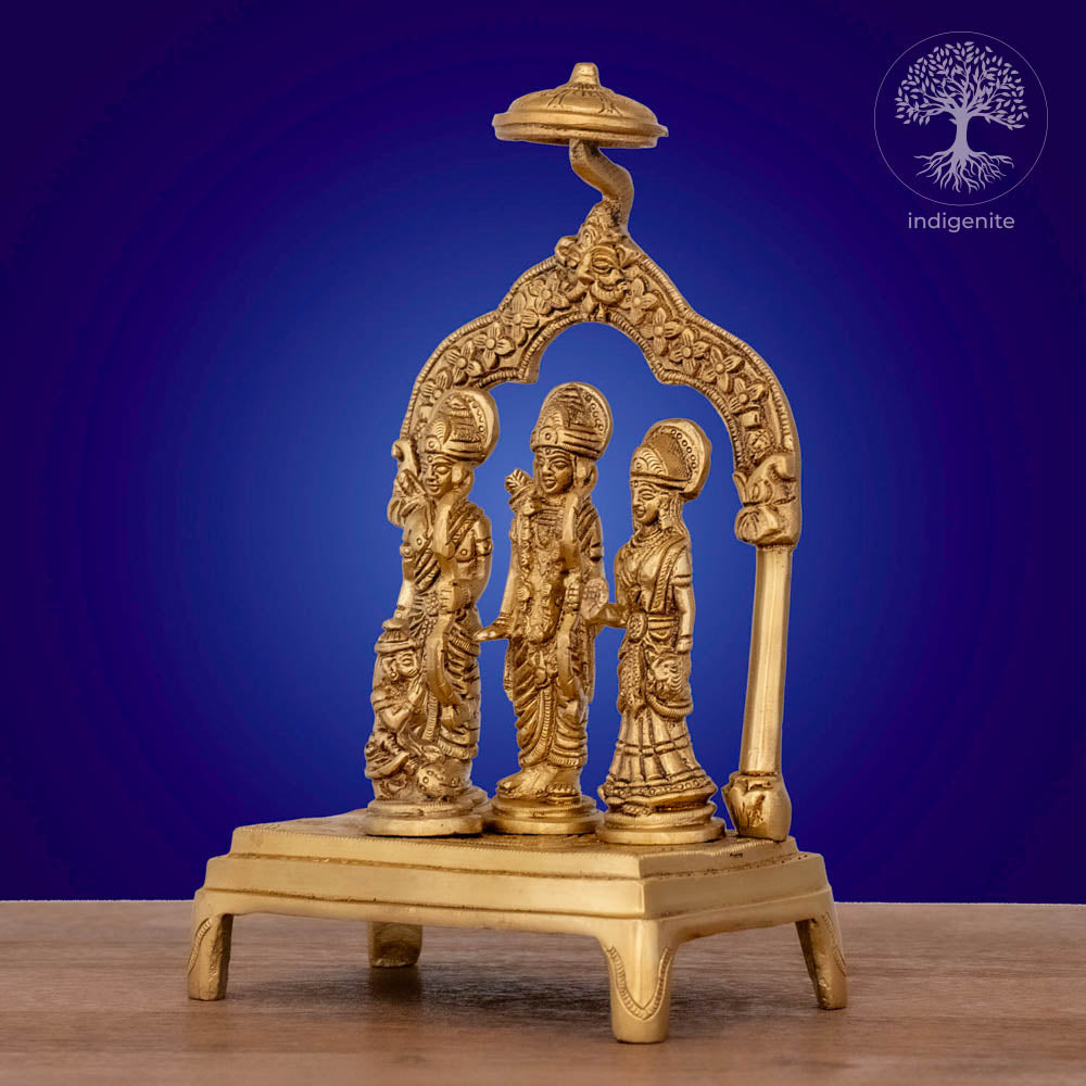 Shri Ram Darbar - Brass Statue Set