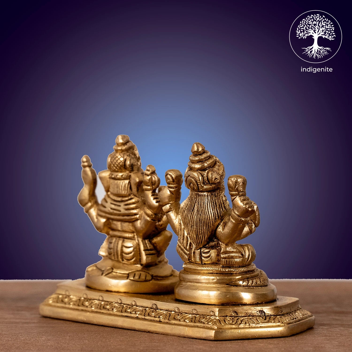 Ganesh Lakshmi Idols with Base - Brass Statue | 3 Inch