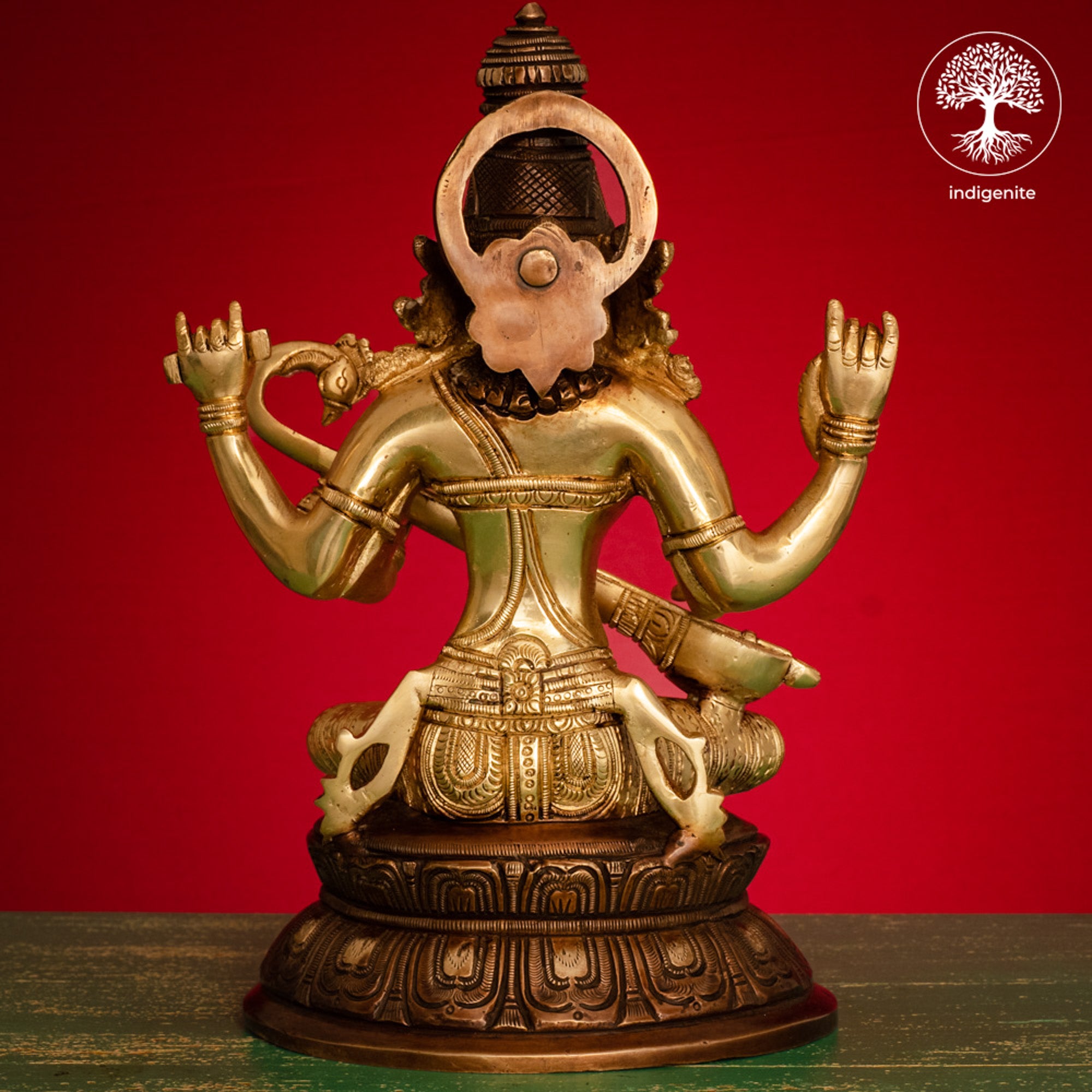 Goddess Saraswati Idol - Brass Statue