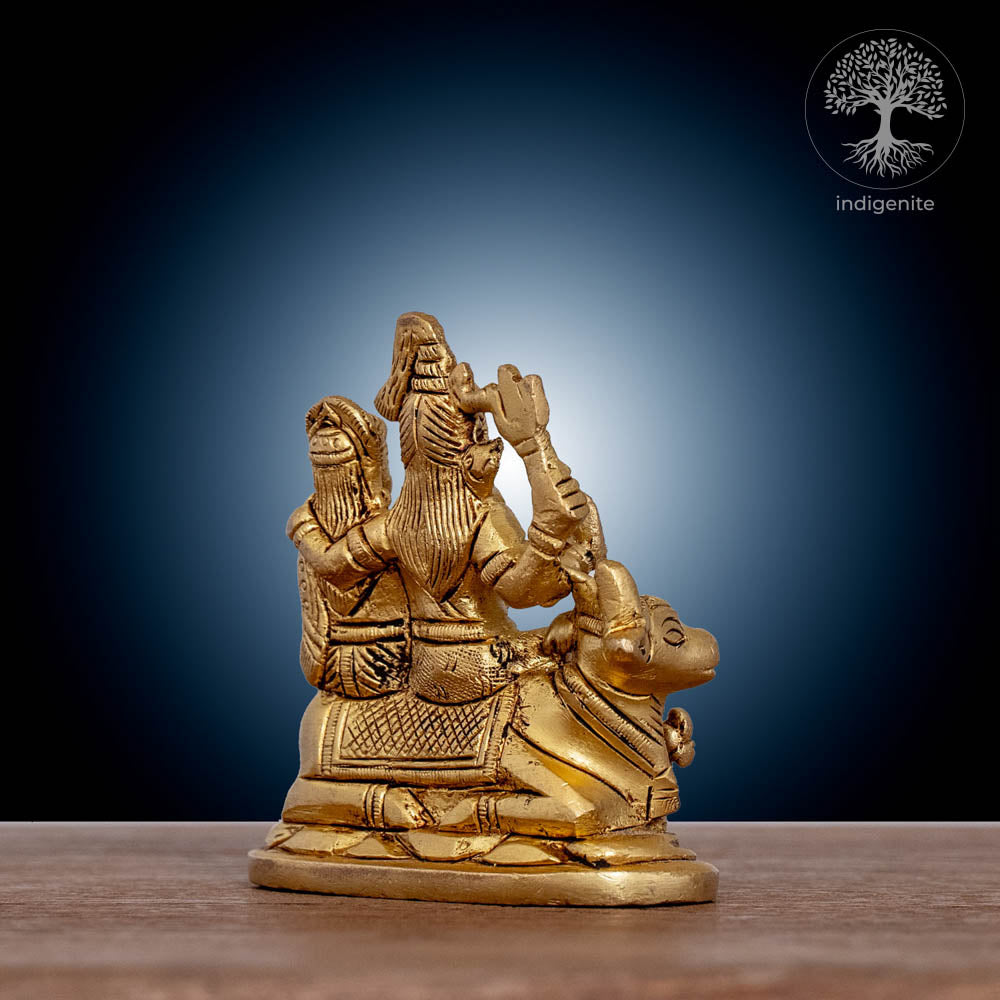 Handcrafted Shiv Parivar - Brass Statue