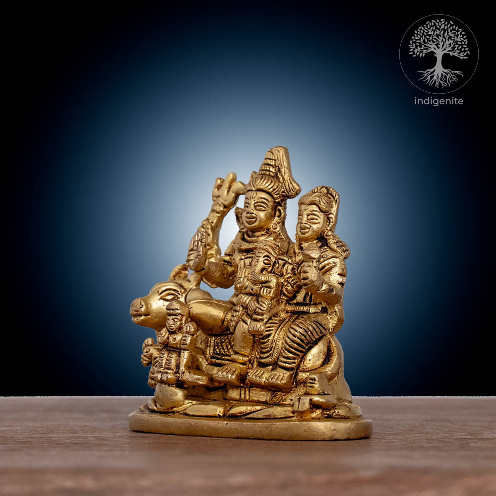 Handcrafted Shiv Parivar - Brass Statue