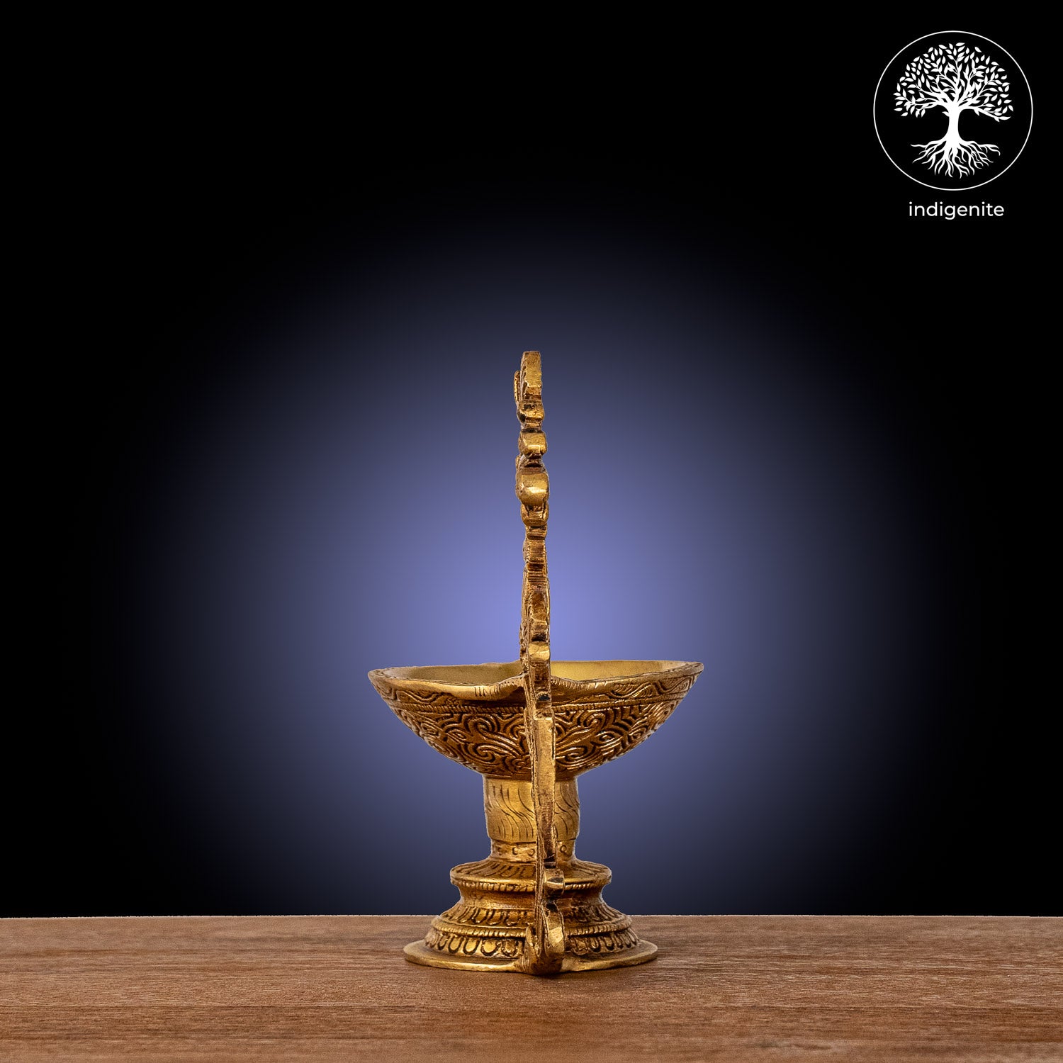 Brass Diya with Handle - Pooja Decor