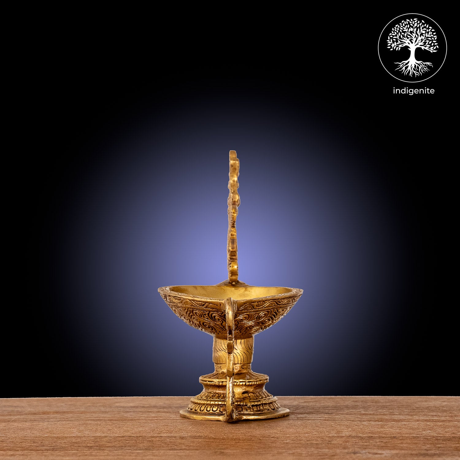 Brass Diya with Handle - Pooja Decor