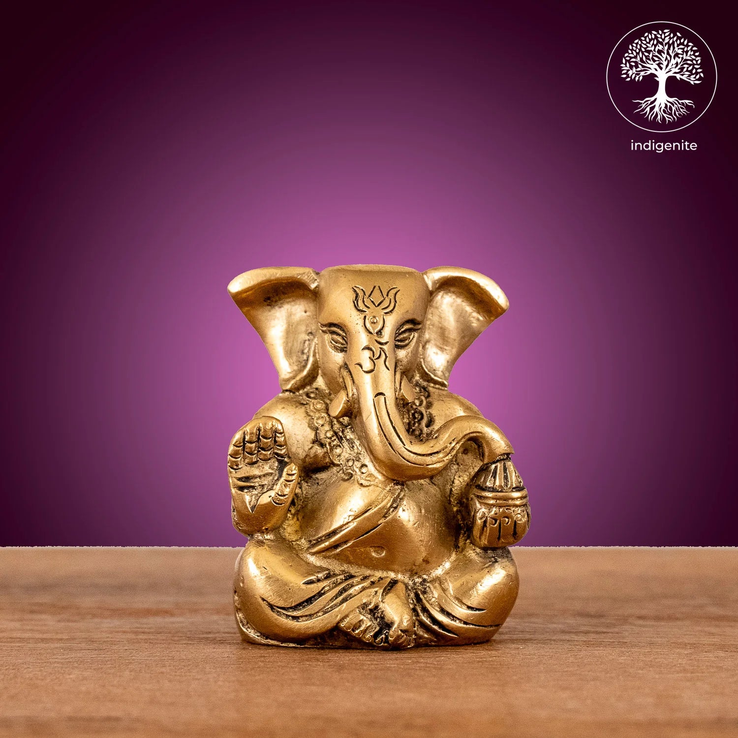 Antique Lord Ganesh - Brass Statue | 3 Inch