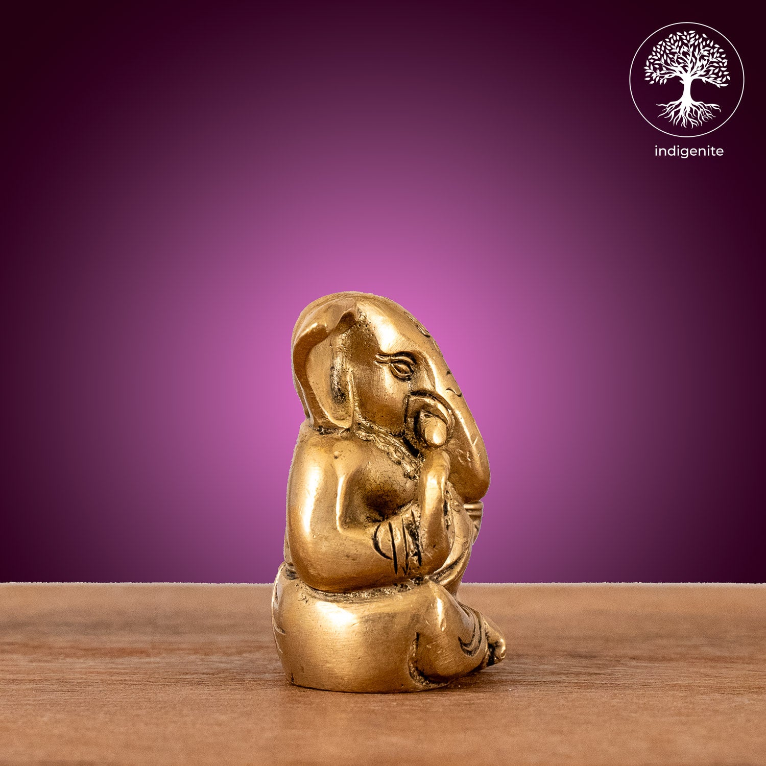 Antique Lord Ganesh - Brass Statue | 3 Inch