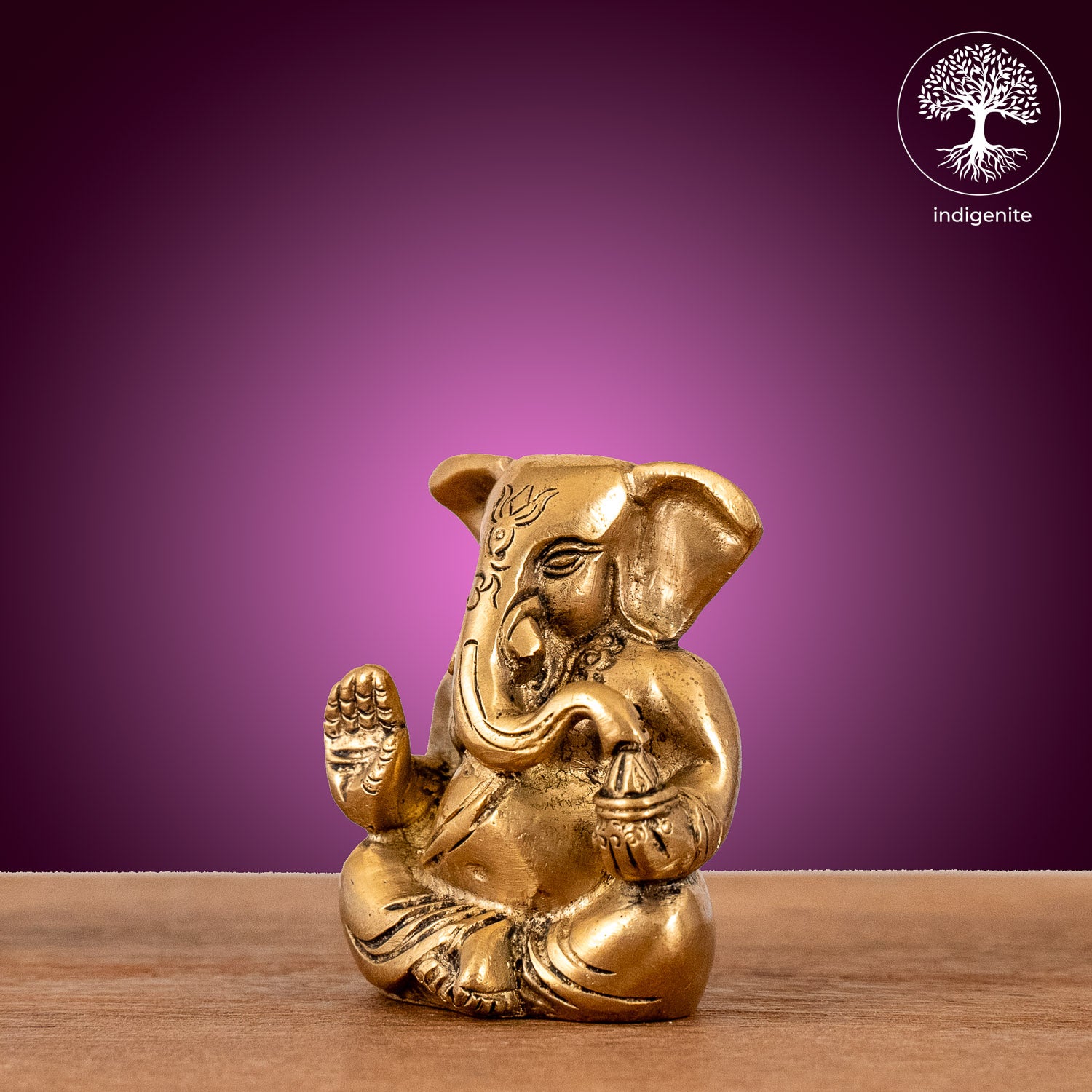 Antique Lord Ganesh - Brass Statue | 3 Inch