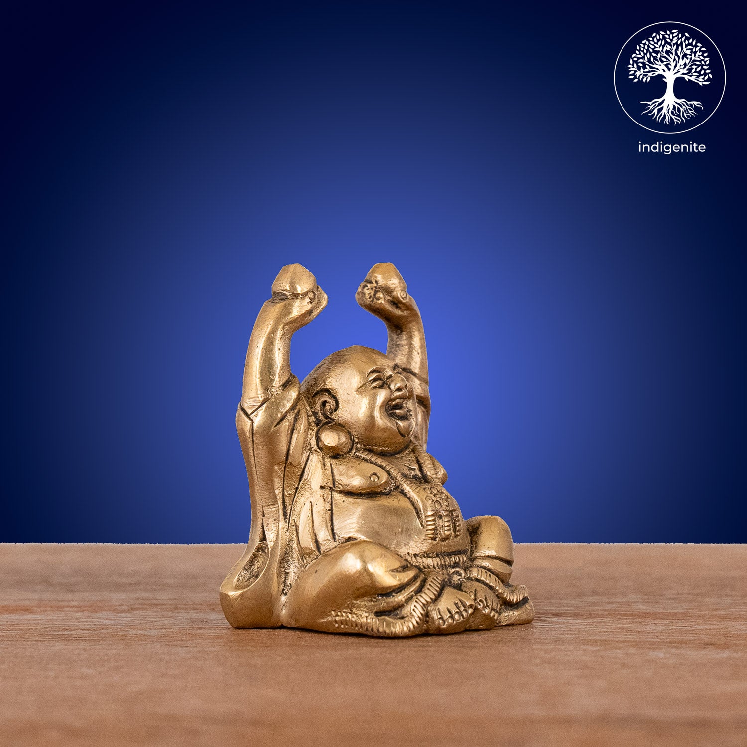 Laughing Buddha - Brass Statue