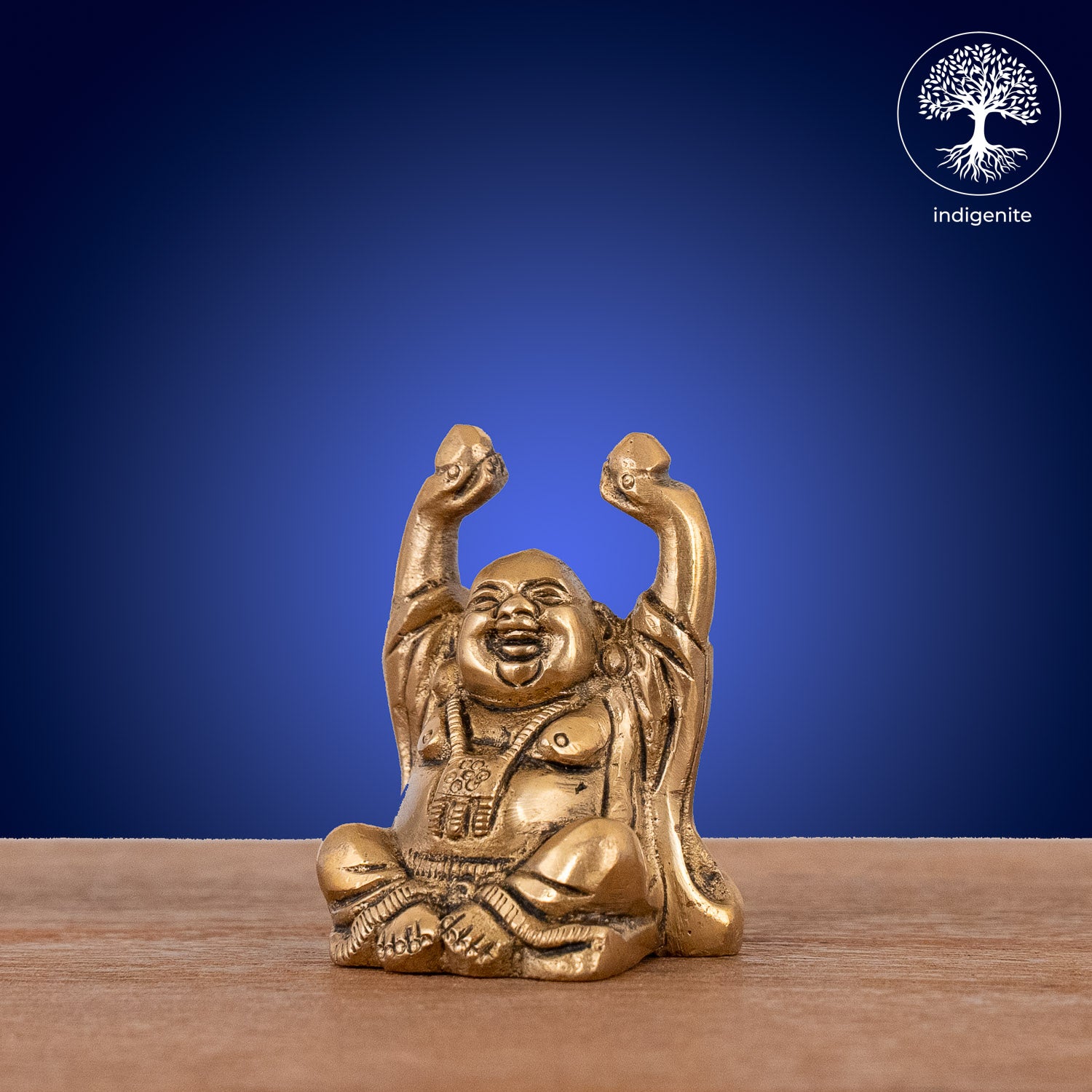 Laughing Buddha - Brass Statue
