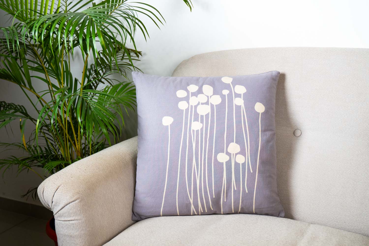 Lavender Bloom Cushion Cover