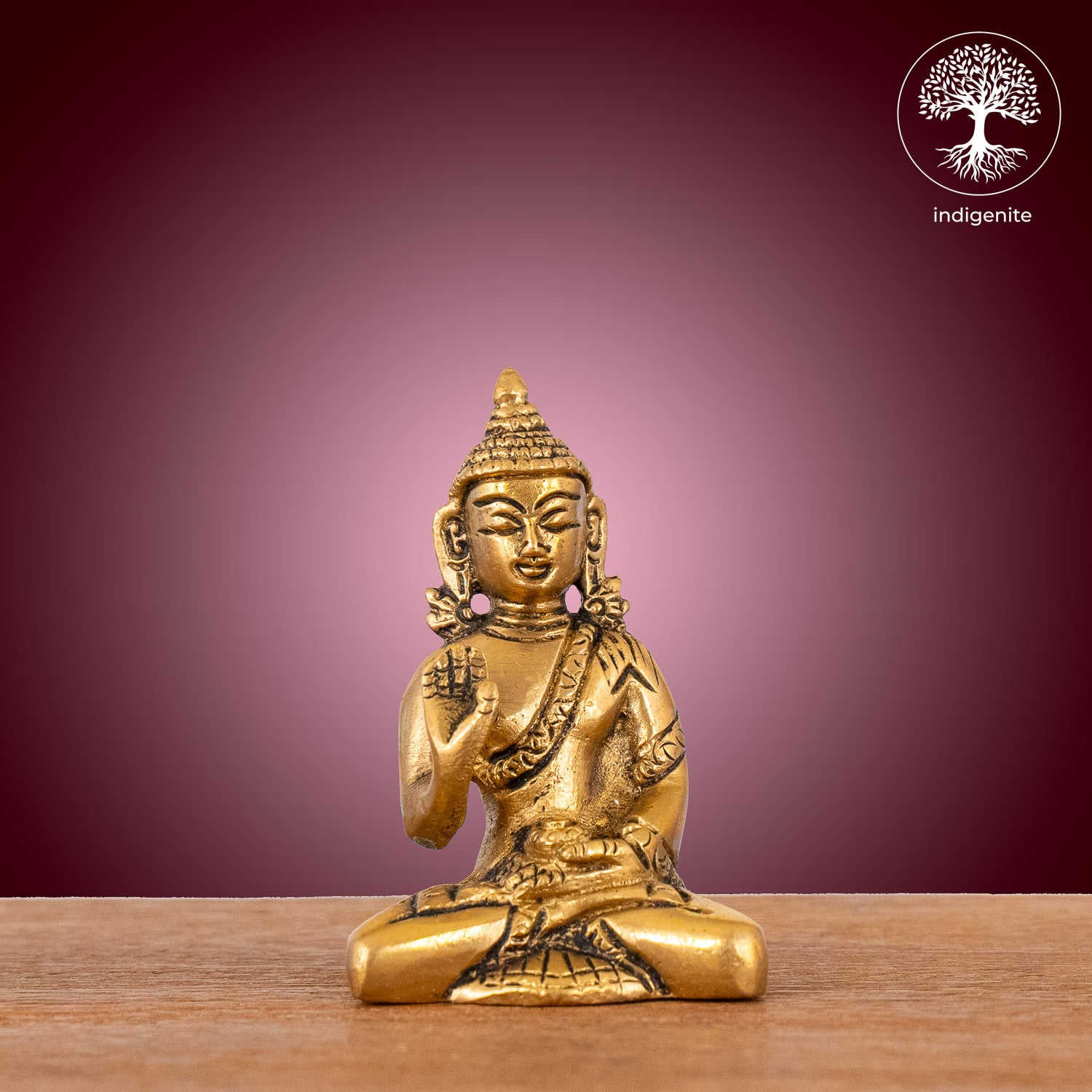 Lord Buddha Idol - Brass Statue | 3 Inch
