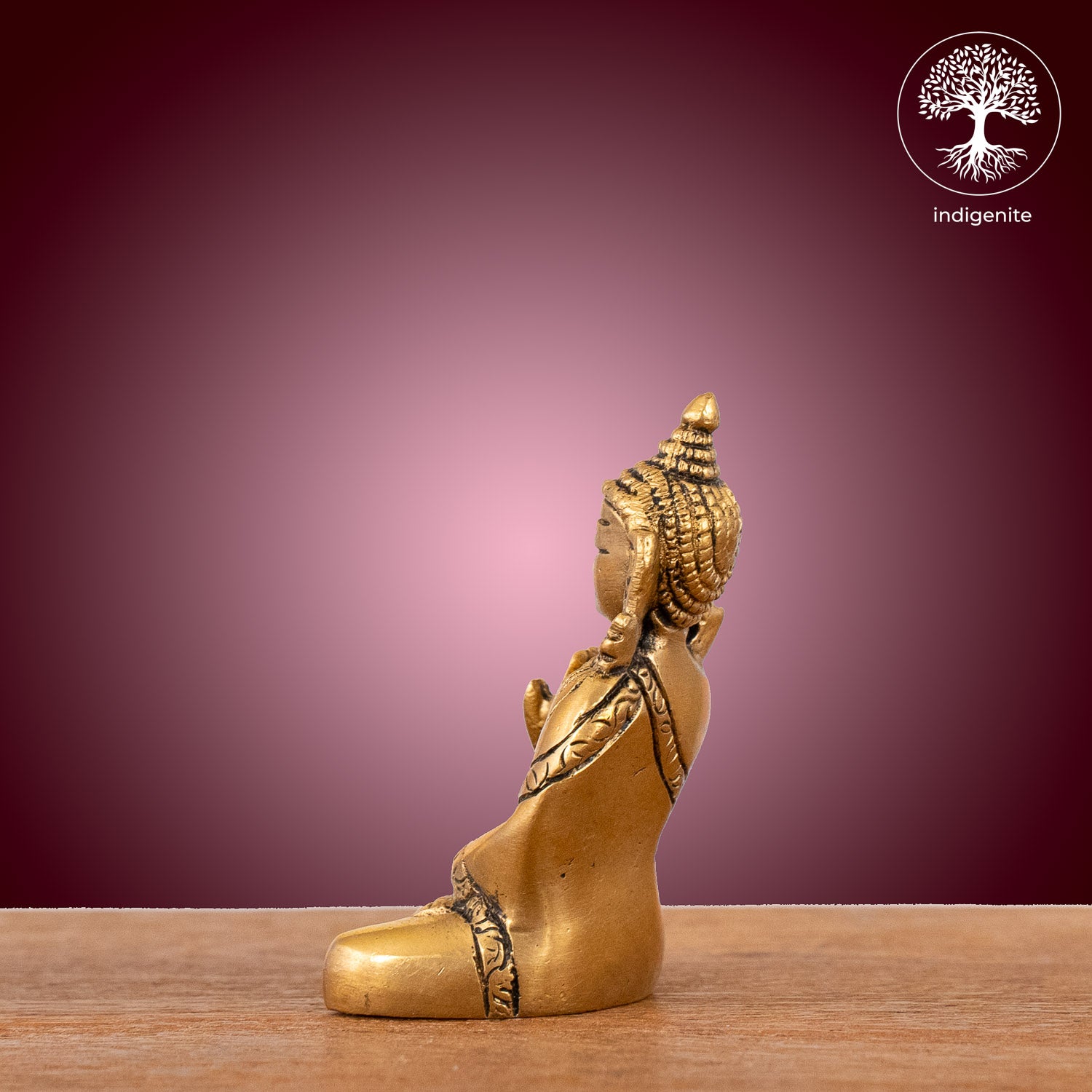 Lord Buddha Idol - Brass Statue | 3 Inch