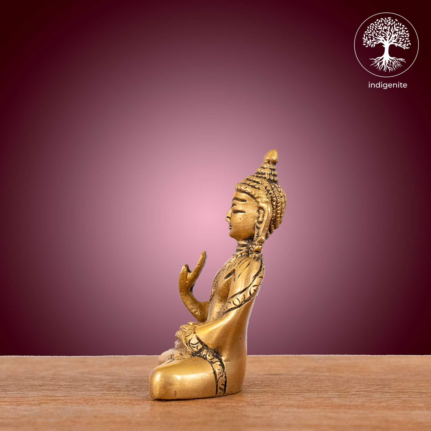 Lord Buddha Idol - Brass Statue | 3 Inch