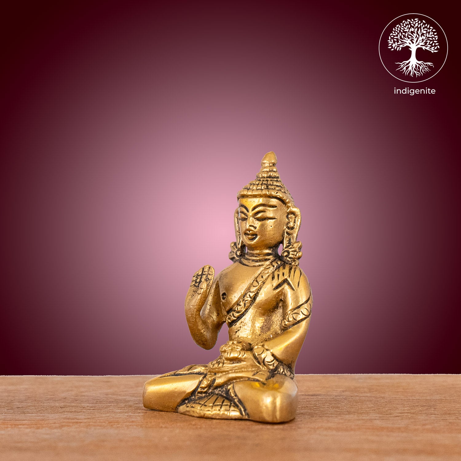 Lord Buddha Idol - Brass Statue | 3 Inch