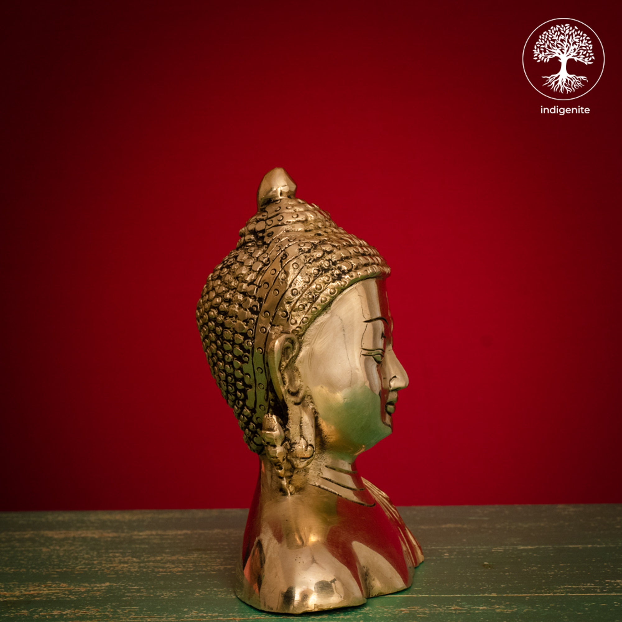 Lord Buddha Idol Bust - Brass Statue