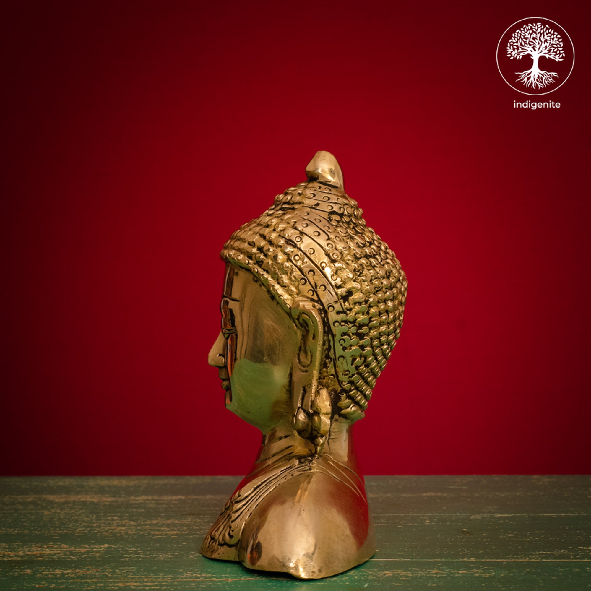 Lord Buddha Idol Bust - Brass Statue