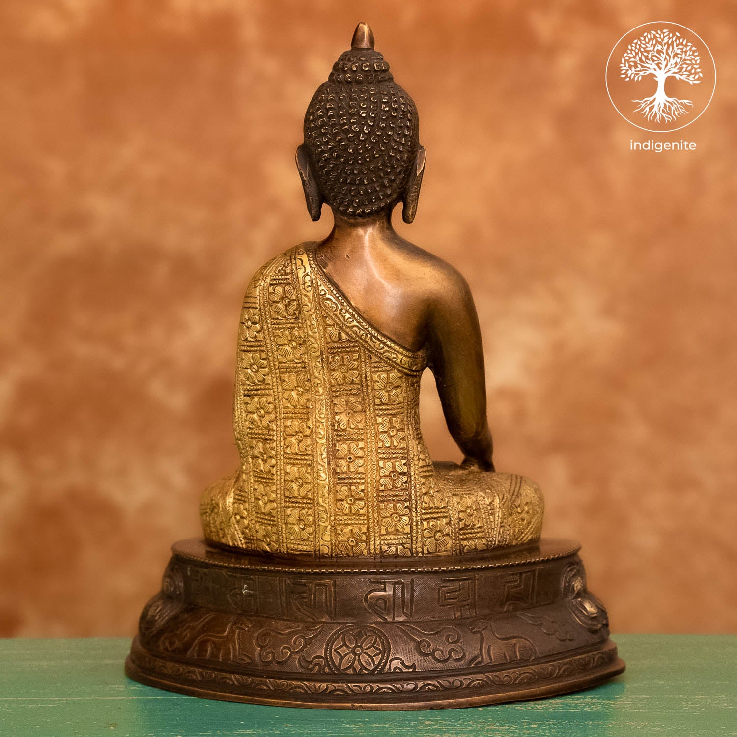 Lord Buddha Idol Sitting in Varada Mudra - Brass Statue