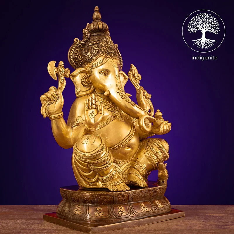 Lord Ganesh Idol - Brass Statue