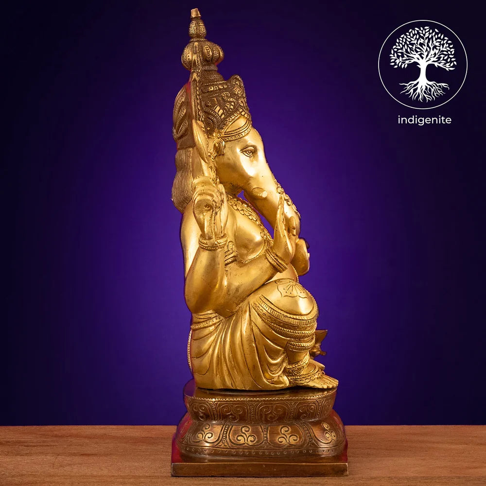 Lord Ganesh Idol - Brass Statue