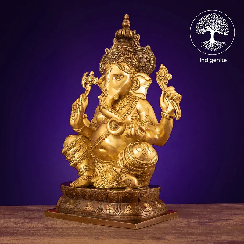 Lord Ganesh Idol - Brass Statue