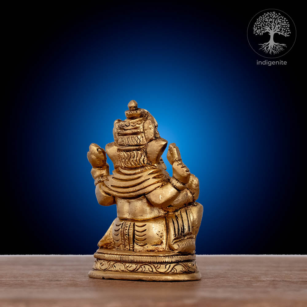 Lord Ganesh Idol | 3 Inch - Brass Statue