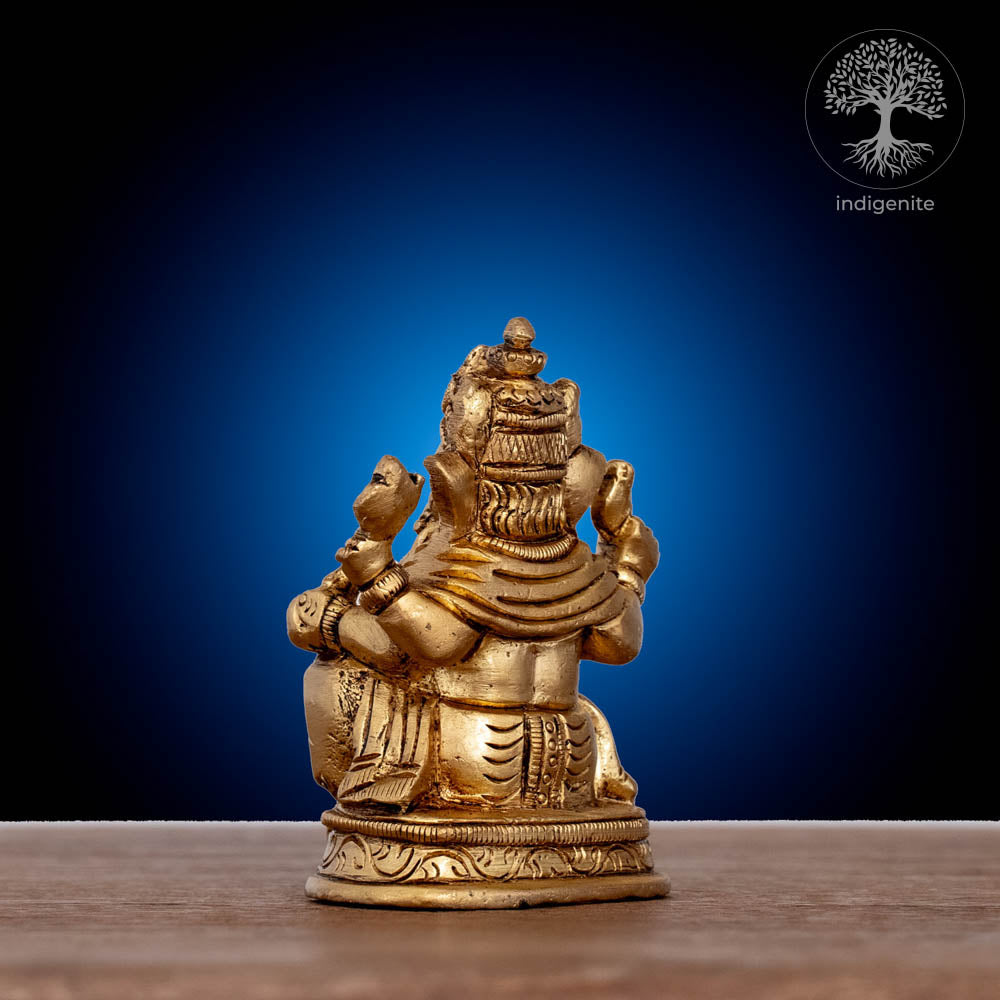 Lord Ganesh Idol | 3 Inch - Brass Statue