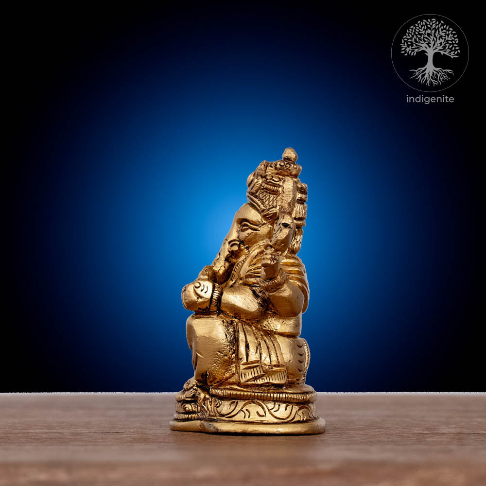 Lord Ganesh Idol | 3 Inch - Brass Statue