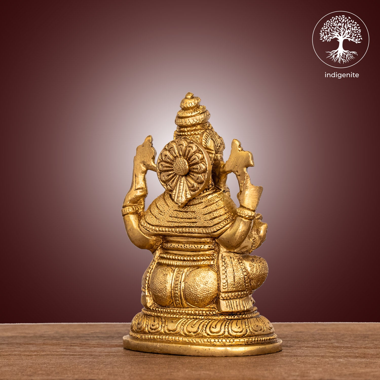 Lord Ganesh Sitting - Brass Statue