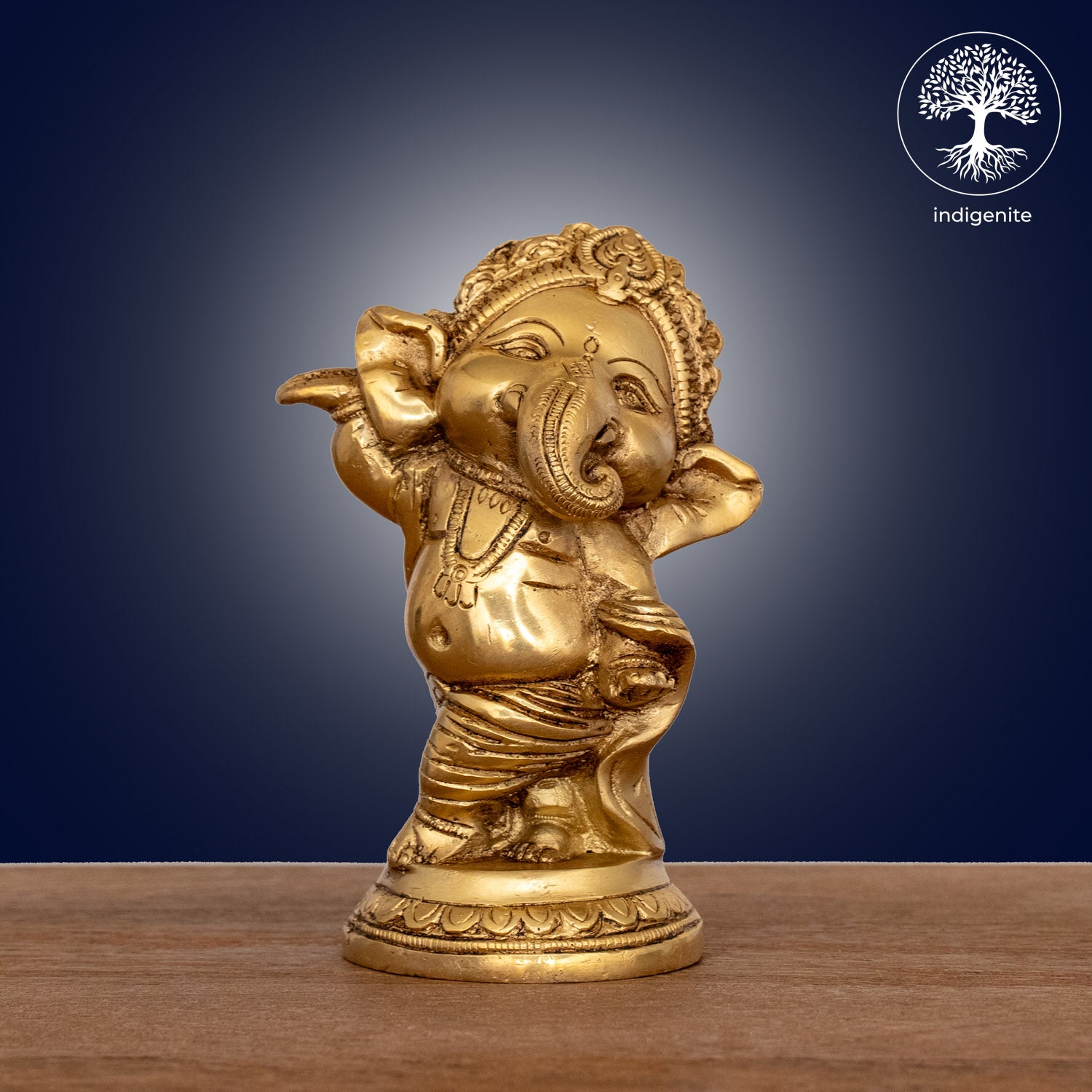 Lord Ganesha Dancing - Brass Statue