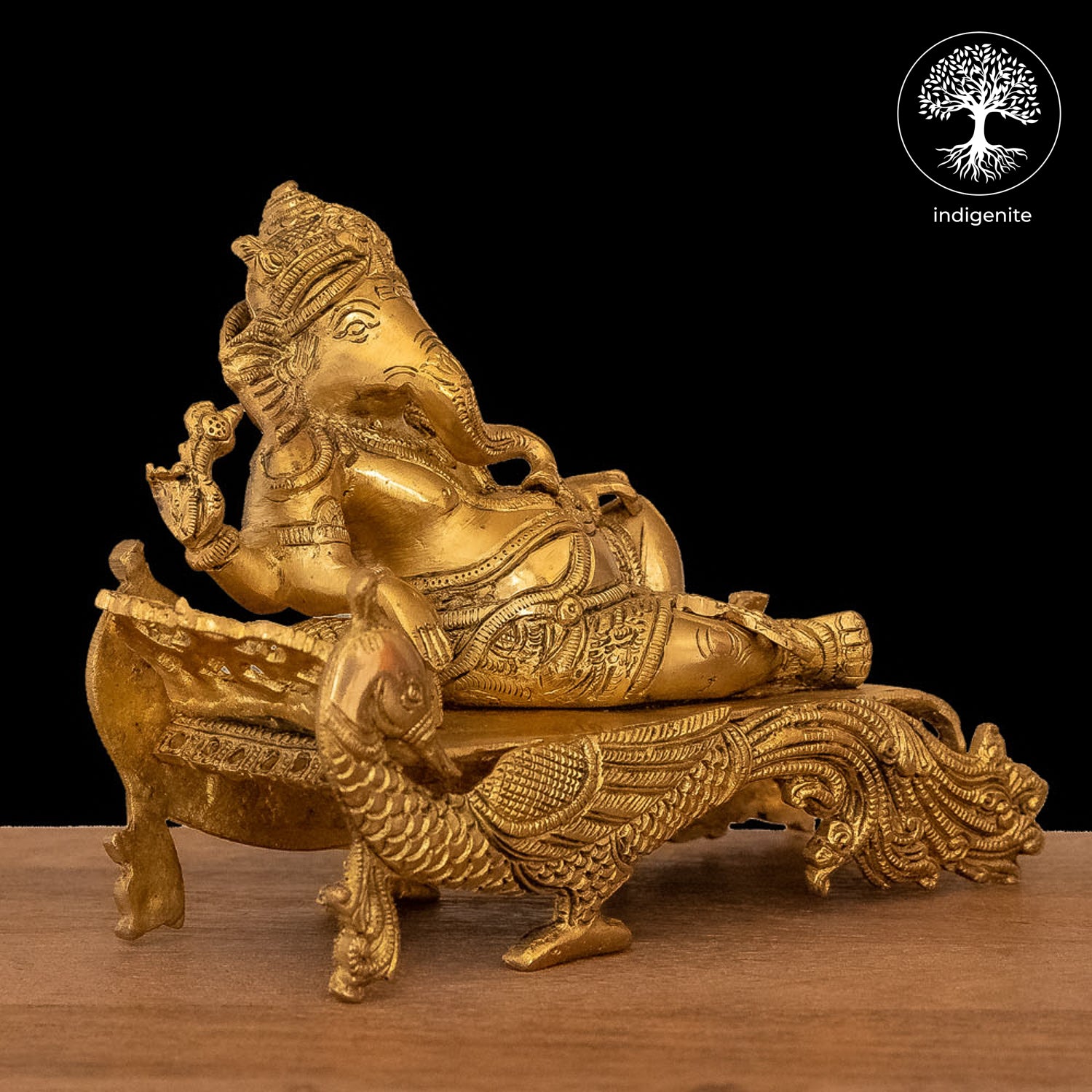 Lord Ganesha Idol Resting - Brass Statue