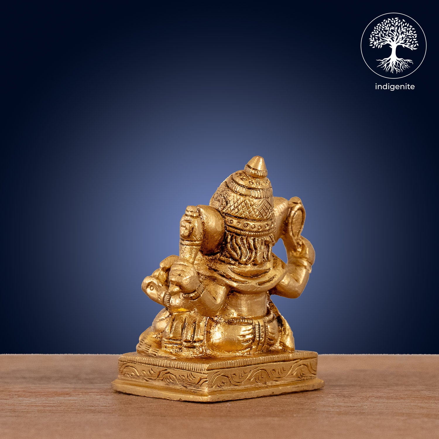 Lord Ganesh with Base - Brass Statue